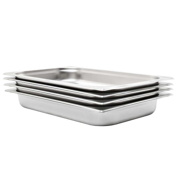 Récipients Gastronorm 4 pcs GN 1/1 65 mm Acier inoxydable | Mobilier & Déco