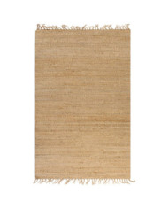 Tapis tissé à la main Jute 120 x 180 cm Naturel | Mobilier & Déco