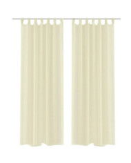 Rideau fin Crème 140x245 cm 2 pcs | Mobilier & Déco