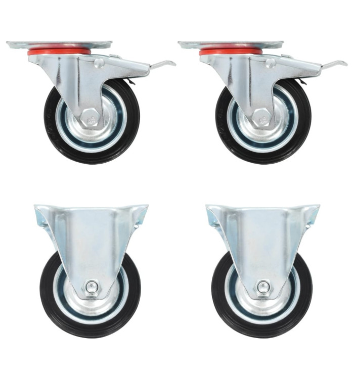 Roulettes 4 pcs 75 mm | Mobilier & Déco