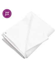 Bâche 260 g/m² 6x10 m Blanc PEHD | Mobilier & Déco