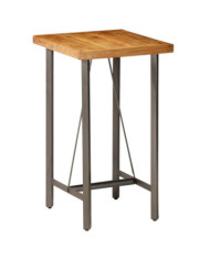 Table de bar Teck recyclé massif 60x60x107 cm | Mobilier & Déco