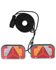 Feux de remorque 2 pcs Rouge 24x5x14,5 cm Ampoule LED 12 V | Mobilier & Déco