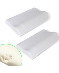 Set de 2 oreillers ergonomiques en mousse à mémoire de forme | Mobilier & Déco