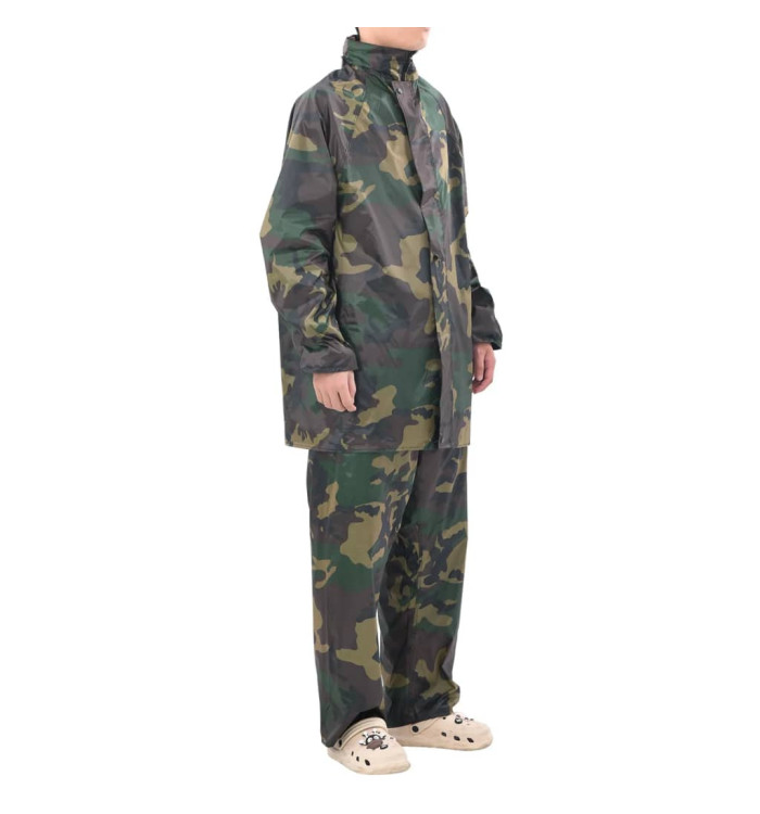 Combinaison de pluie avec capuche 2 pcs Hommes Camouflage XXL | Mobilier & Déco