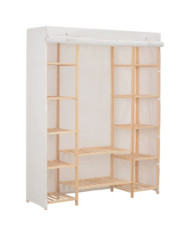 Garde-robe Blanc 135 x 40 x 170 cm Tissu | Mobilier & Déco