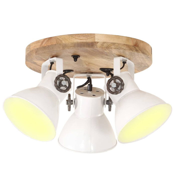 Plafonnier industriel 25 W Blanc 42x27 cm E27 | Mobilier & Déco