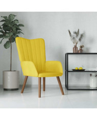 Chaise de relaxation Jaune moutarde Velours | Mobilier & Déco