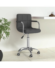 Chaise pivotante de bureau Gris foncé Tissu | Mobilier & Déco