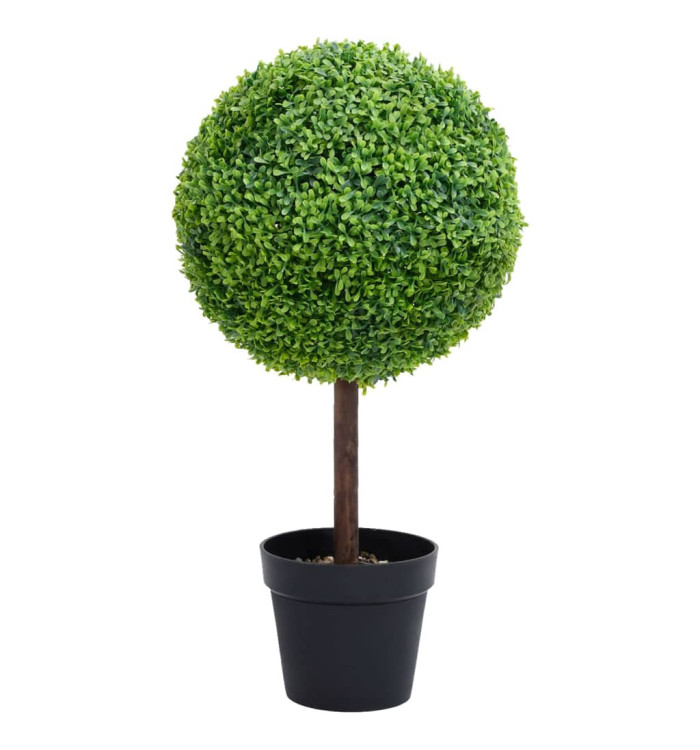 Plante de buis artificiel avec pot Forme de boule Vert 71 cm | Mobilier & Déco
