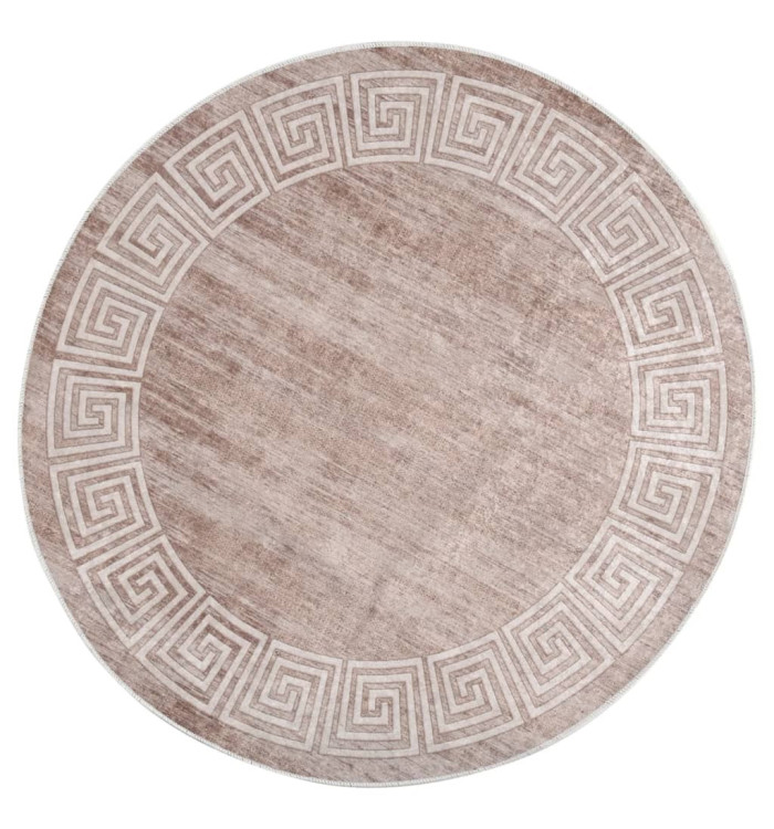 Tapis lavable antidérapant 120 cm beige | Mobilier & Déco