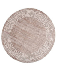 Tapis lavable antidérapant 120 cm beige | Mobilier & Déco