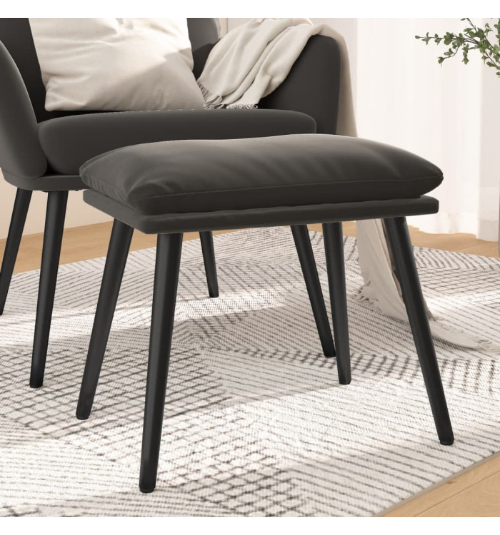 Repose-pied Gris foncé 45x29,5x35 cm Velours | Mobilier & Déco