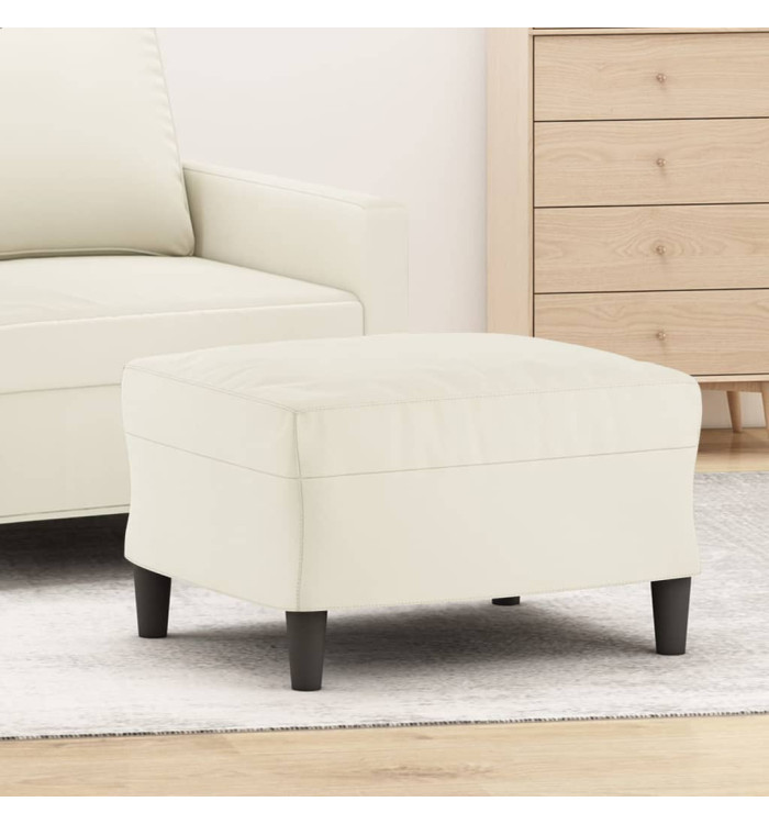 Repose-pied Crème 60x50x41 cm Velours | Mobilier & Déco