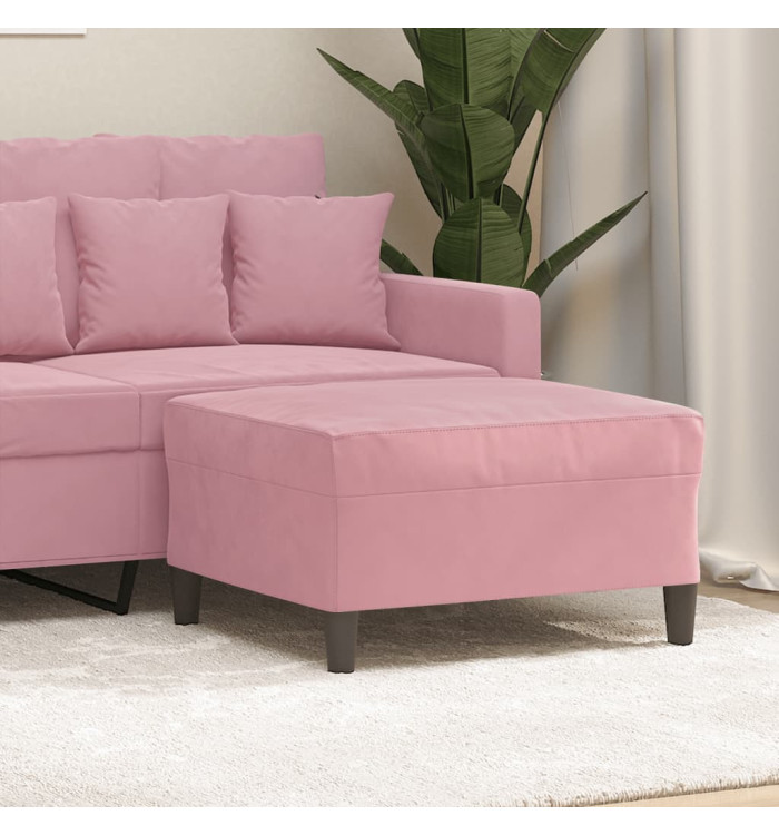 Repose-pied Rose 70x55x41 cm Velours | Mobilier & Déco