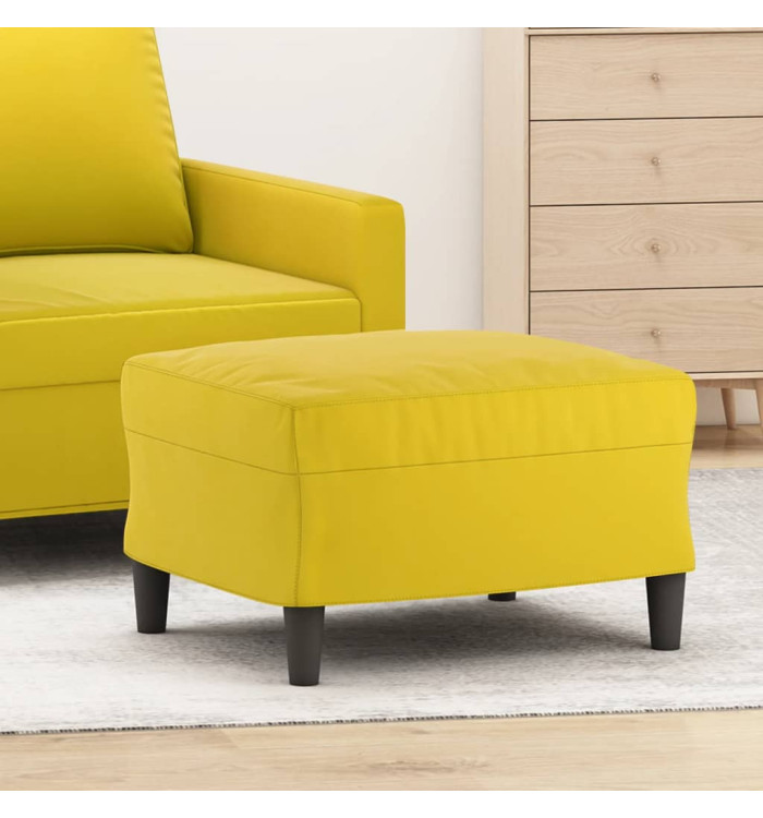 Repose-pied Jaune 60x50x41 cm Velours | Mobilier & Déco