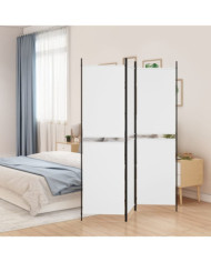 Cloison de séparation 3 panneaux Blanc 150x200 cm Tissu | Mobilier & Déco