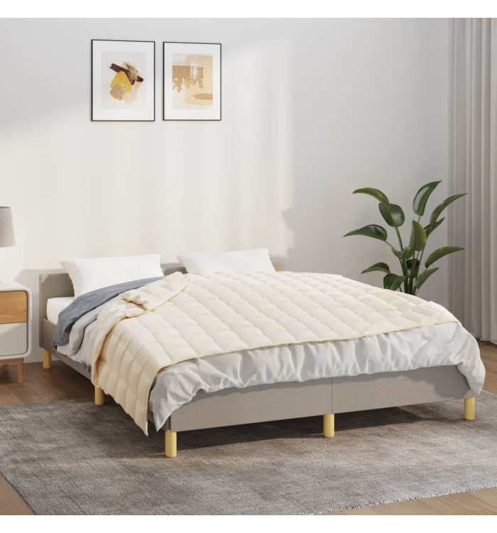 Couverture lestée Crème clair 150x200 cm 7 kg Tissu | Mobilier & Déco