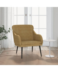 Fauteuil Marron 63x76x80 cm Velours | Mobilier & Déco