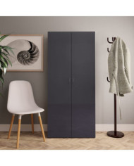 Armoire à chaussures Gris brillant 80x35,5x180 cm Aggloméré | Mobilier & Déco