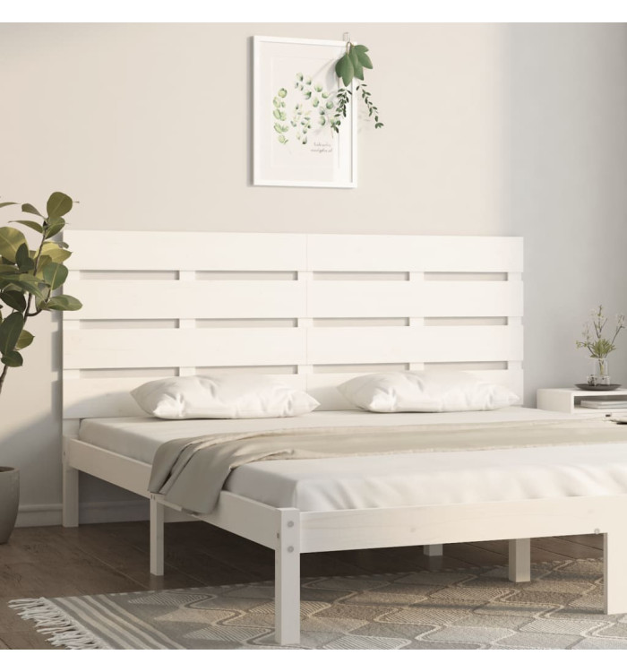 Tête de lit Blanc 150x3x80 cm Bois massif de pin | Mobilier & Déco