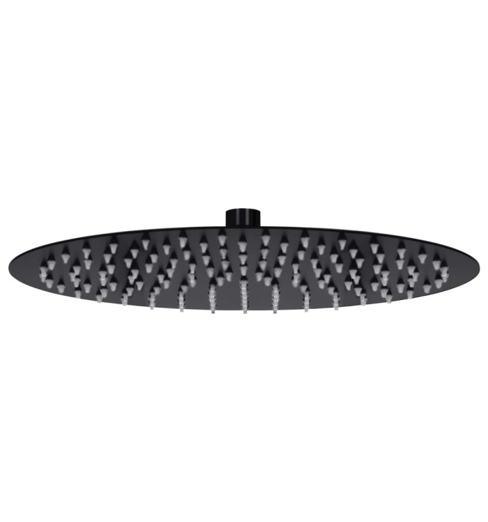 Pomme de douche pluie Acier inoxydable 30 cm Ronde Noir | Mobilier & Déco