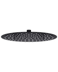 Pomme de douche pluie Acier inoxydable 30 cm Ronde Noir | Mobilier & Déco