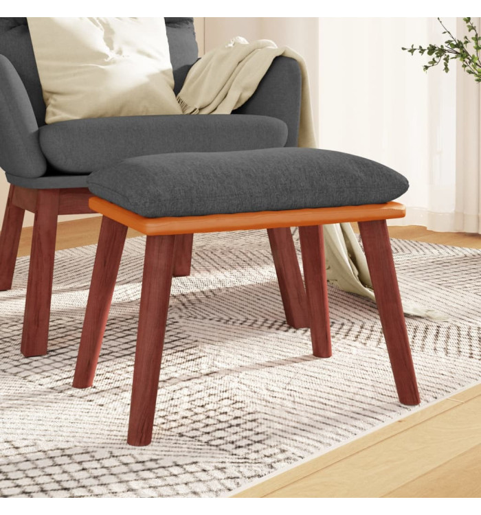 Repose-pied Gris foncé 45x29,5x35 cm Tissu et similicuir | Mobilier & Déco