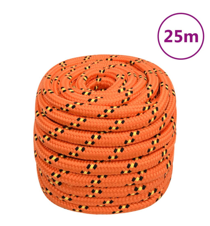 Corde de bateau Orange 20 mm 25 m Polypropylène | Mobilier & Déco