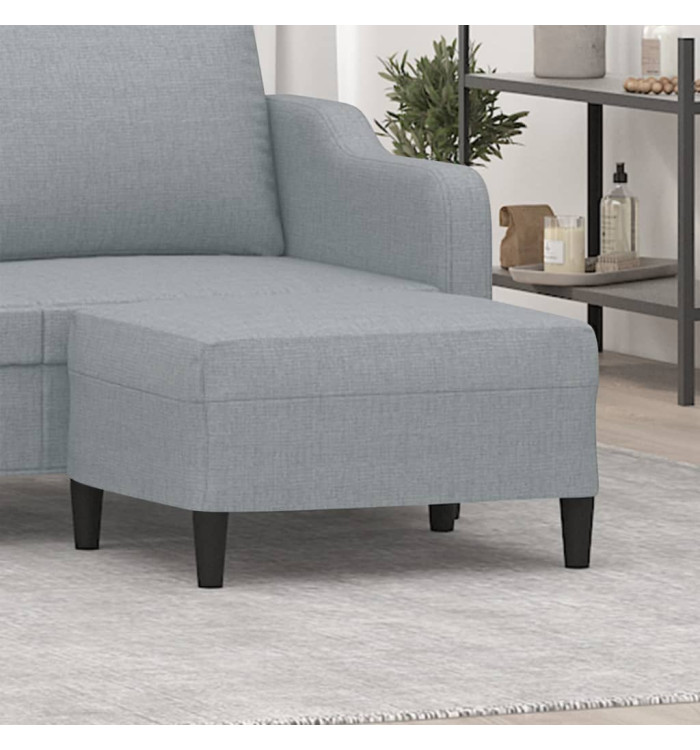 Repose-pied Gris clair 70x55x41 cm Tissu | Mobilier & Déco