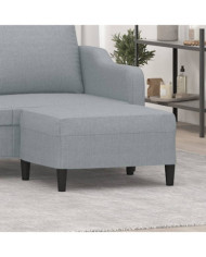 Repose-pied Gris clair 70x55x41 cm Tissu | Mobilier & Déco