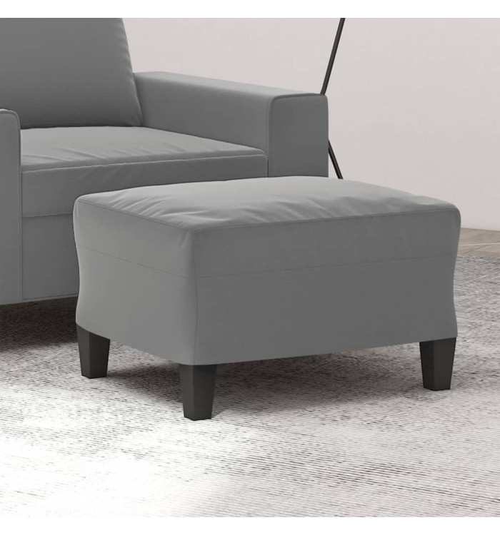 Repose-pied Gris foncé 60x50x41 cm Tissu microfibre | Mobilier & Déco