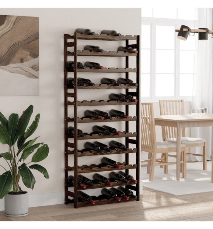 Casier à bouteilles pour 77 bouteilles noir bois pin solide | Mobilier & Déco