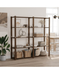 Support de rangement à 5 niveaux marron 170x38x170 cm bois pin | Mobilier & Déco