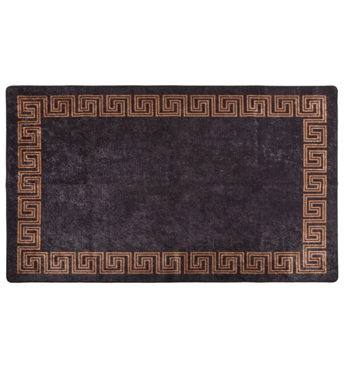 Tapis lavable noir et doré 120x170 cm antidérapant | Mobilier & Déco