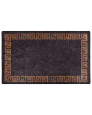 Tapis lavable noir et doré 120x170 cm antidérapant | Mobilier & Déco