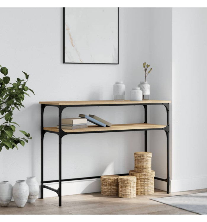 Table console chêne sonoma 100x35,5x75 cm bois d'ingénierie | Mobilier & Déco