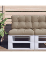 Coussins de palette lot de 2 taupe tissu | Mobilier & Déco