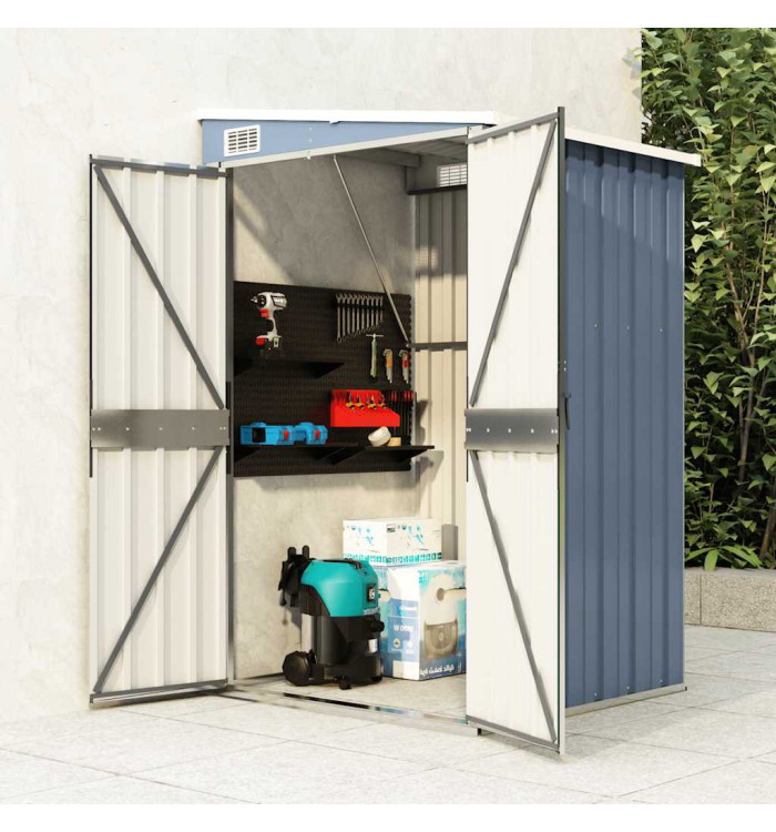 Remise de jardin murale Gris 118x100x178 cm Acier galvanisé | Mobilier & Déco