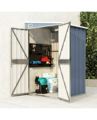 Remise de jardin murale Gris 118x100x178 cm Acier galvanisé | Mobilier & Déco