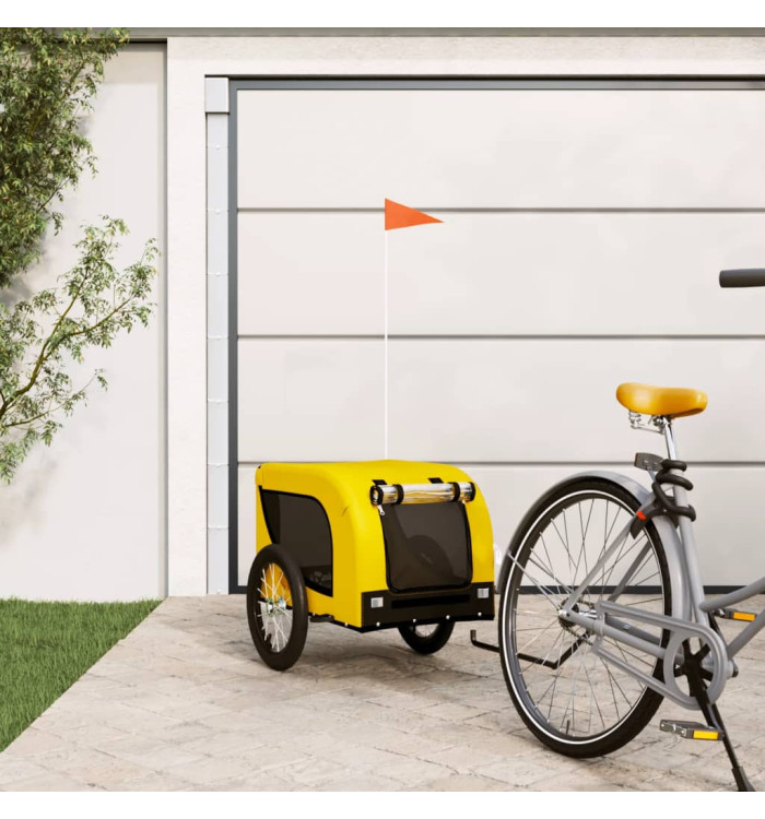 Remorque de vélo pour animaux de compagnie jaune et noir | Mobilier & Déco