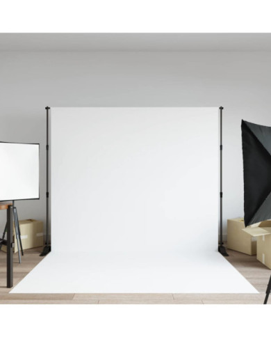 Support de toile de fond noir 254x243 cm acier | Mobilier & Déco