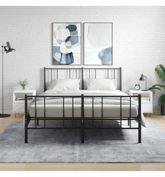 Tables de chevet 2 pcs blanc 40x35x50 cm bois d’ingénierie | Mobilier & Déco