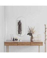 Miroir mural Argenté 80x35 cm Ovale | Mobilier & Déco