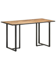 Table de salle à manger 140 cm Bois de manguier brut | Mobilier & Déco
