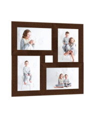 Collage de cadres photo pour photo de 4x(10x15 cm) Marron MDF | Mobilier & Déco