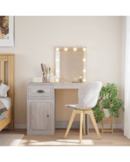 Coiffeuse avec lumières LED sonoma gris 90x42x132,5 cm | Mobilier & Déco