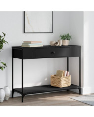 Table console noir 100x34,5x75 cm bois d'ingénierie | Mobilier & Déco
