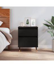 Table de chevet Noir 40x35x50 cm Bois d’ingénierie | Mobilier & Déco