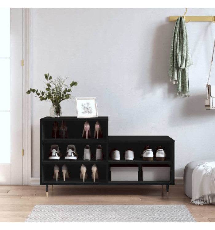 Armoire à chaussures Noir 102x36x60 cm Bois d'ingénierie | Mobilier & Déco